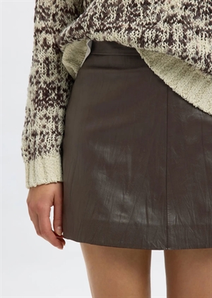 Kamma crinkle leather skirt Delicioso Selected Femme 